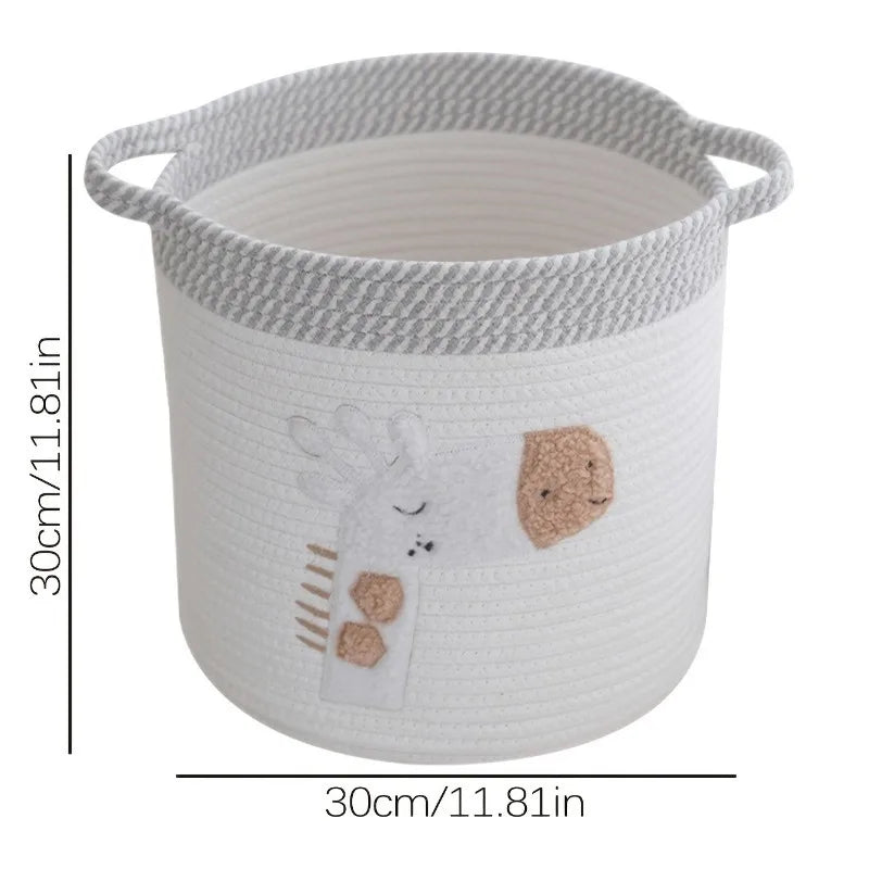 Giraffe Cotton Rope Storage Basket – Cute Multifunctional Organizer for Home