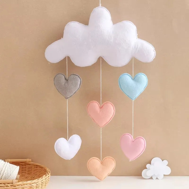 Nordic Felt Rainbow Garland – Cloud & Star Wall Hanging Nursery Décor