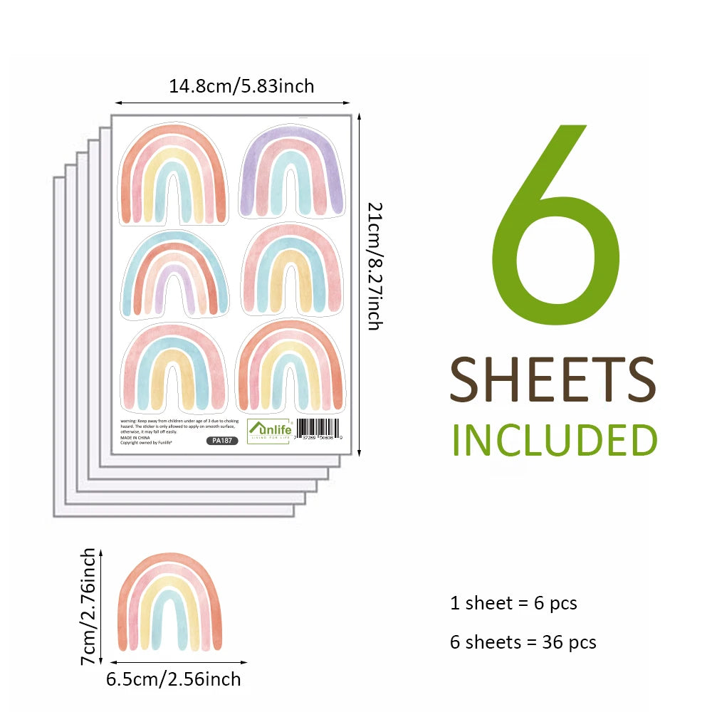 Rainbow Wall Stickers – Kids & Baby Room Decor