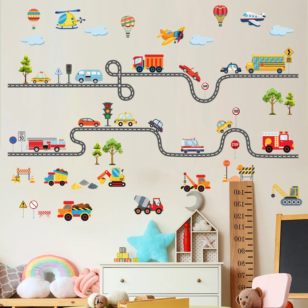Watercolor Car Wall Stickers – Kids Room Decor