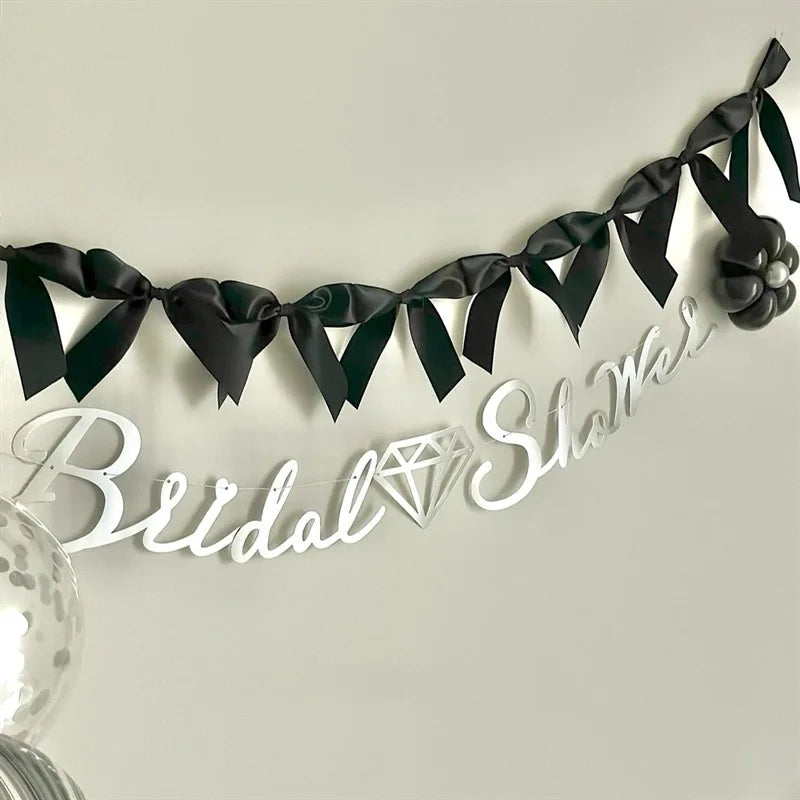 Bow Ribbon Garland Banner – Princess Girls Room Wall Hanging Décor