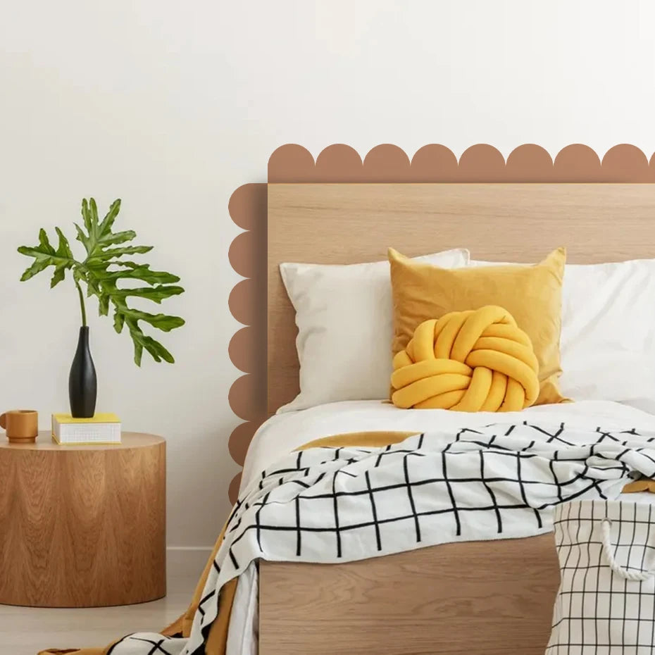 Boho Heart Scalloped Wall Decal – Kids Room Decor