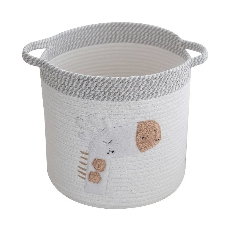 Giraffe Cotton Rope Storage Basket – Cute Multifunctional Organizer for Home