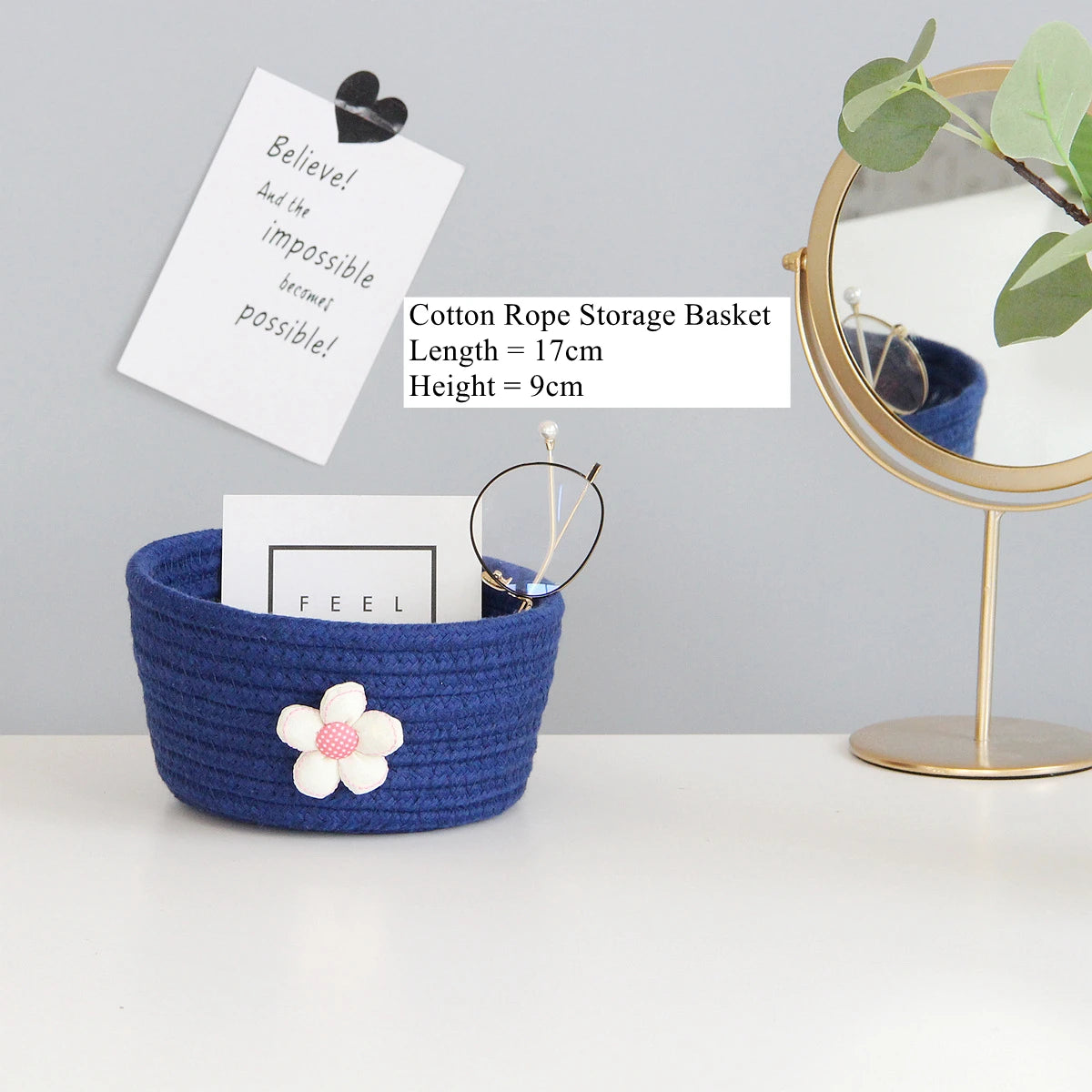 Cotton Rope Storage Baskets , Baby Toys,  Small Organizer Box