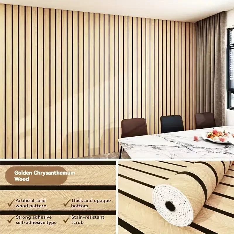 Thick Brown Grid Peel-and-Stick Wallpaper – Faux Plaid Waterproof Wall Decor