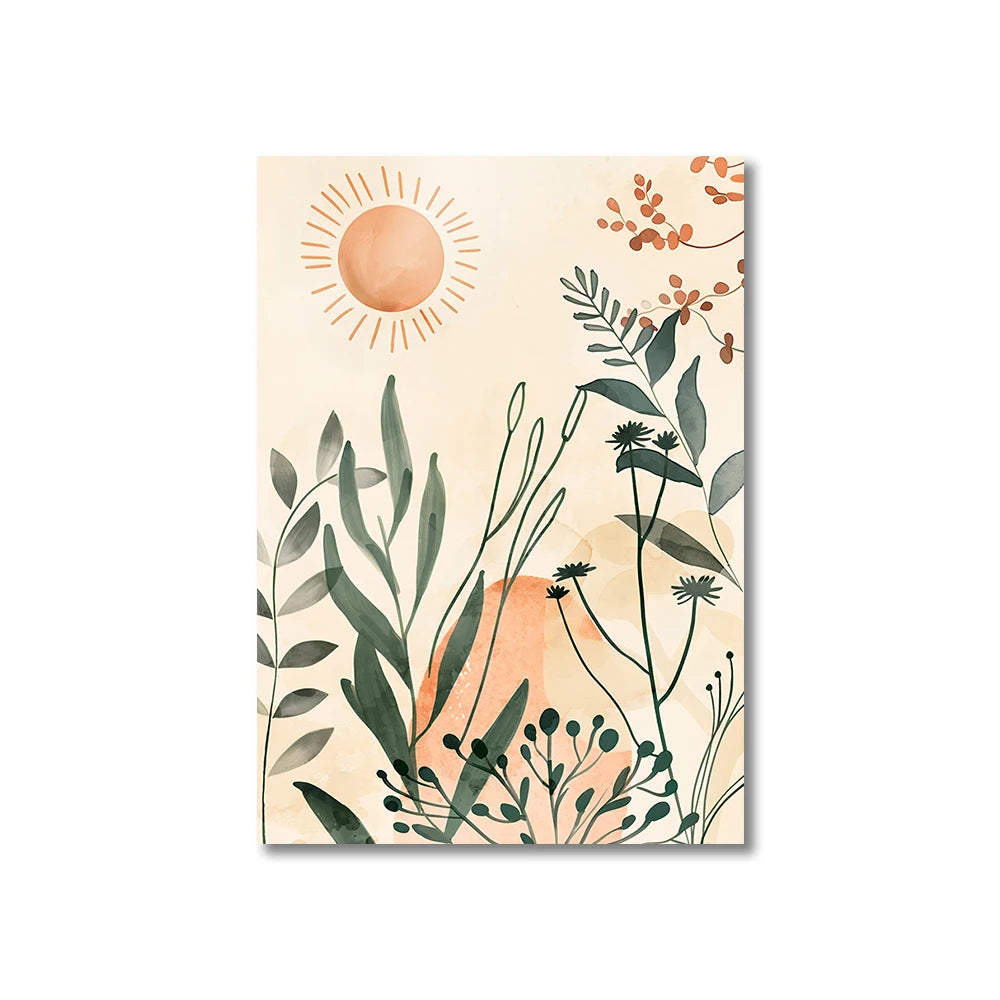 3-Piece Floral Abstract Canvas Wall Art Set – Modern Botanical Prints