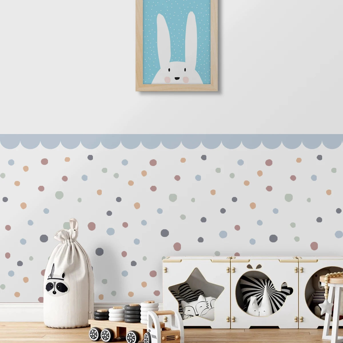 Boho Heart Scalloped Wall Decal – Kids Room Decor