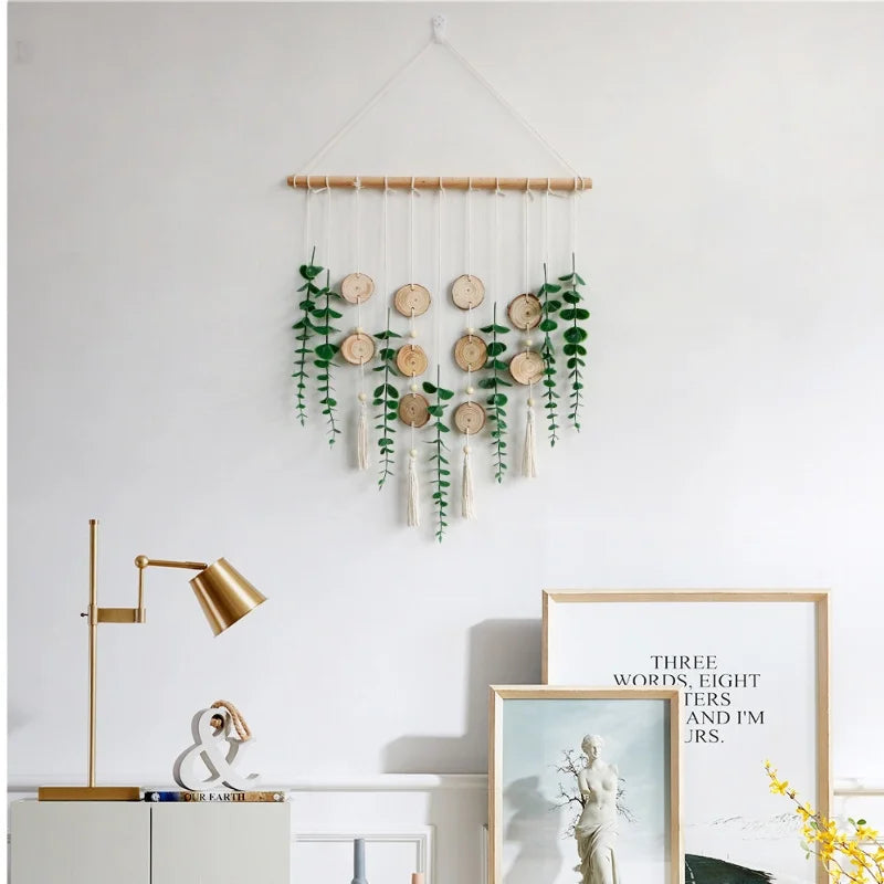 Artificial Eucalyptus Wall Hanging – Boho Rustic Greenery Home Décor