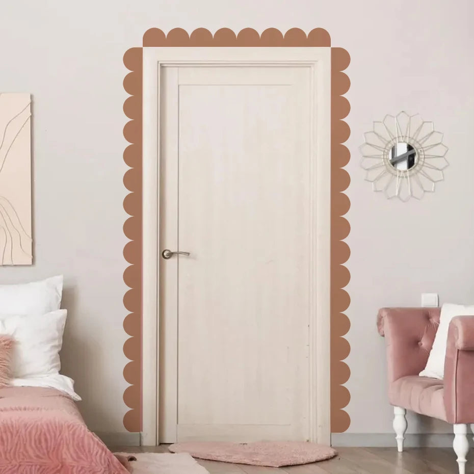 Boho Heart Scalloped Wall Decal – Kids Room Decor