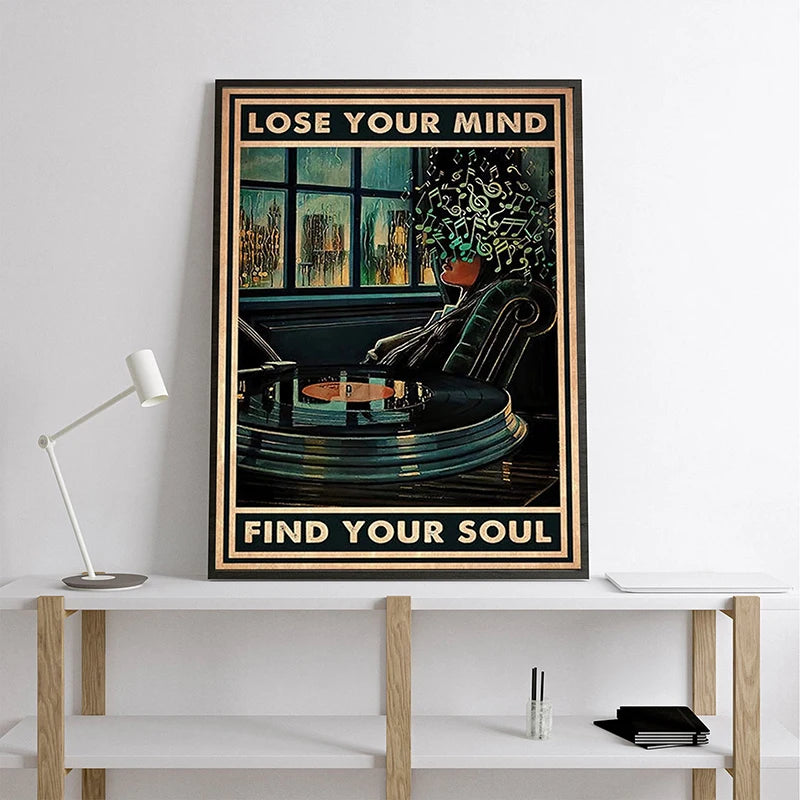 Lose Your Mind Find Your Soul Vintage Music Poster – Retro Wall Art Print