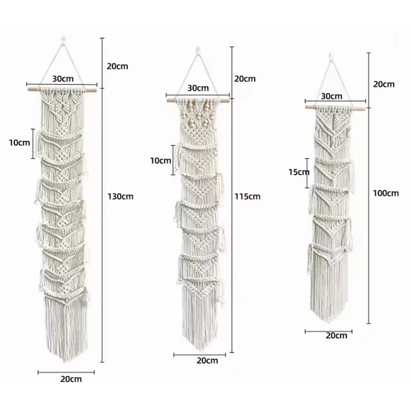 Boho Cotton Rope Hat Organizer – Wall Hanging Cap Storage Rack (Up to 32 Hats)