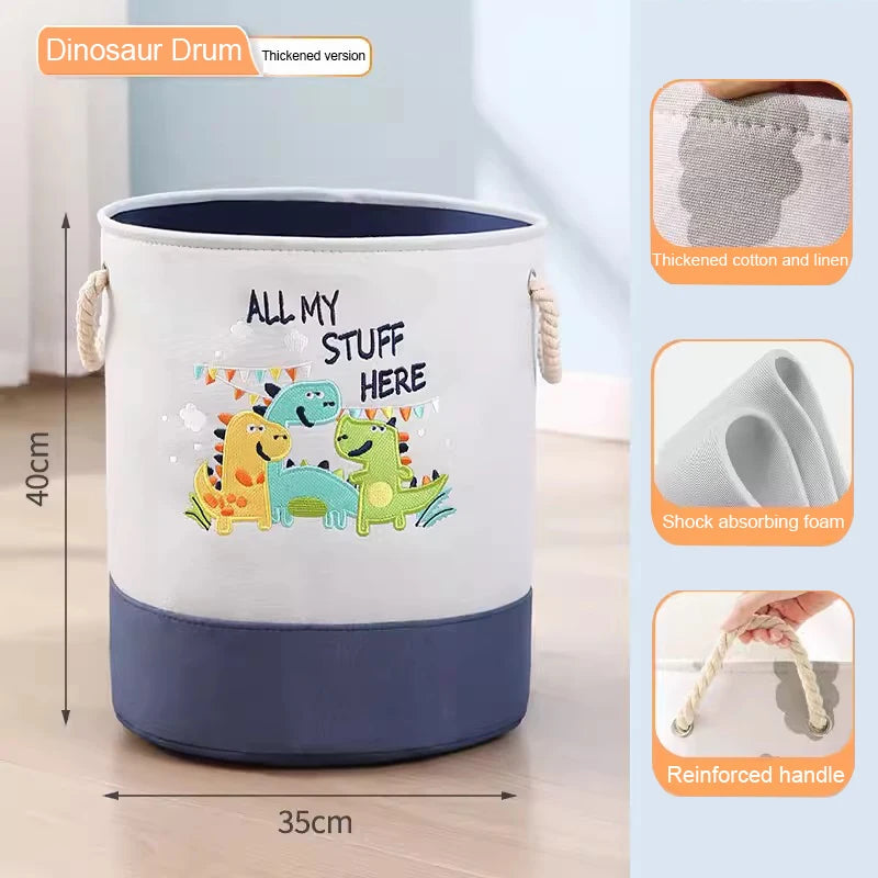 Folding Linen Storage Basket with Handles – Fabric Organizer for Closet, Toys & Laundry