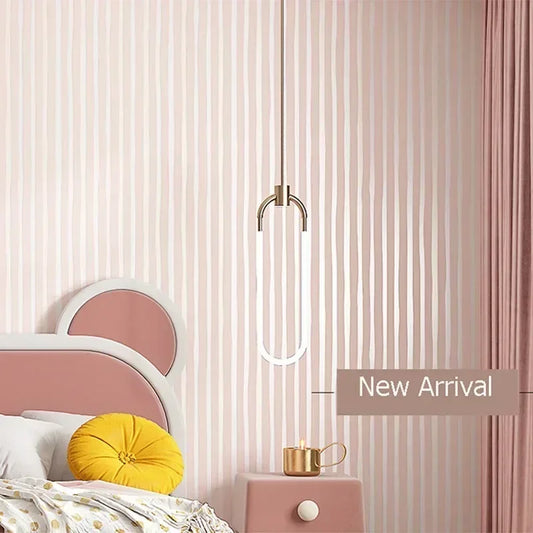 Modern Vertical Stripe Wallpaper – Pink & Blue Elegant Wall Decor
