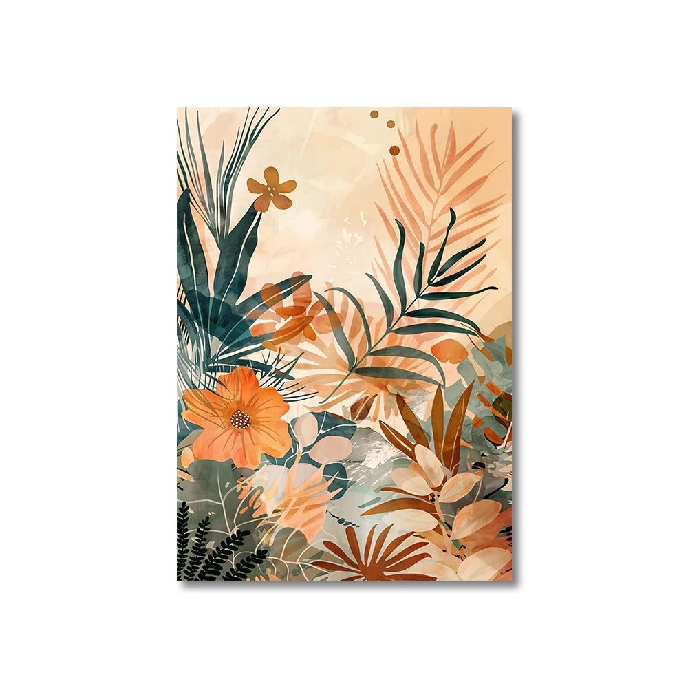 3-Piece Floral Abstract Canvas Wall Art Set – Modern Botanical Prints