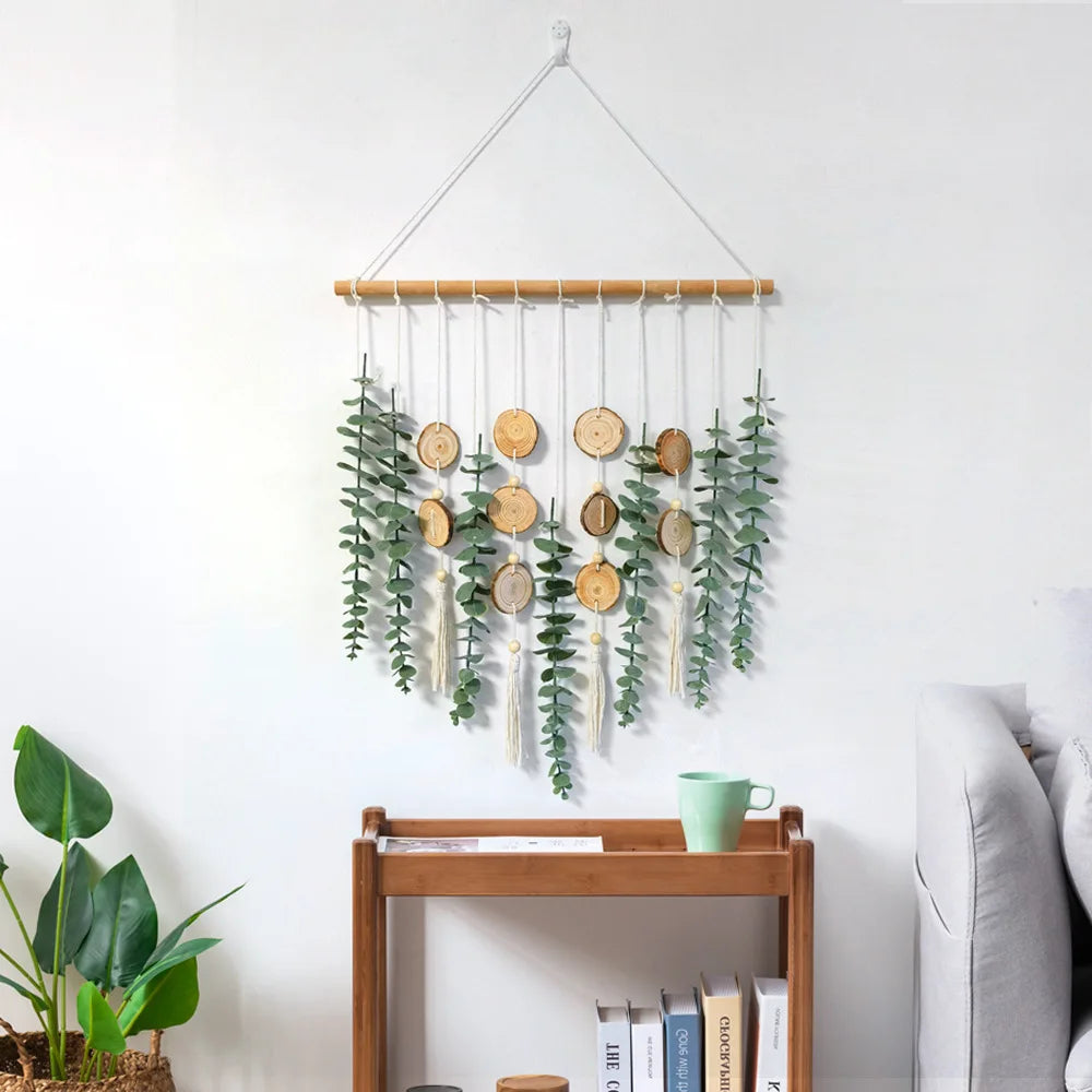 Artificial Eucalyptus Wall Hanging – Boho Rustic Greenery Home Décor