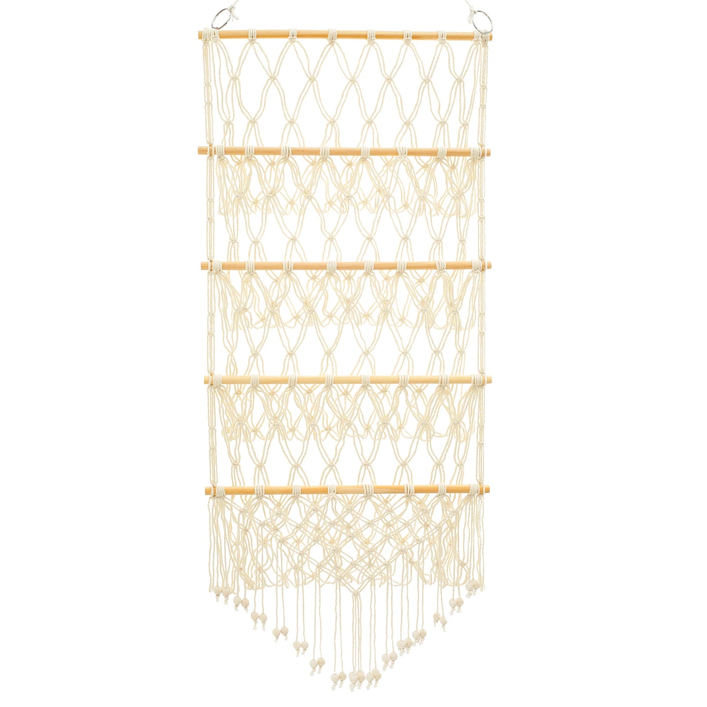 Handwoven Cotton Rope Toy Hammock – Wall Hanging Plush Organizer