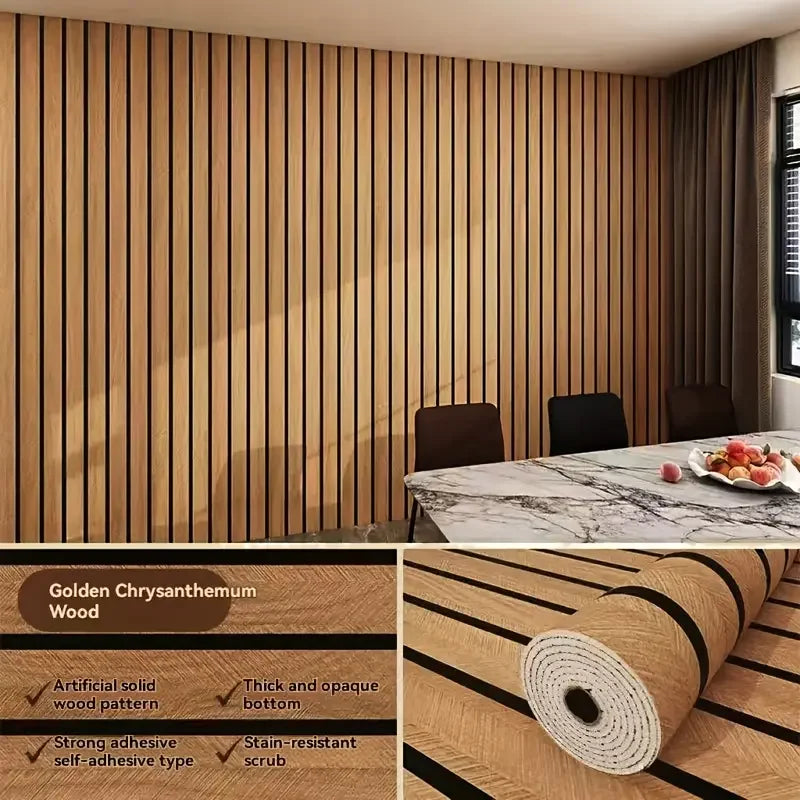 Thick Brown Grid Peel-and-Stick Wallpaper – Faux Plaid Waterproof Wall Decor