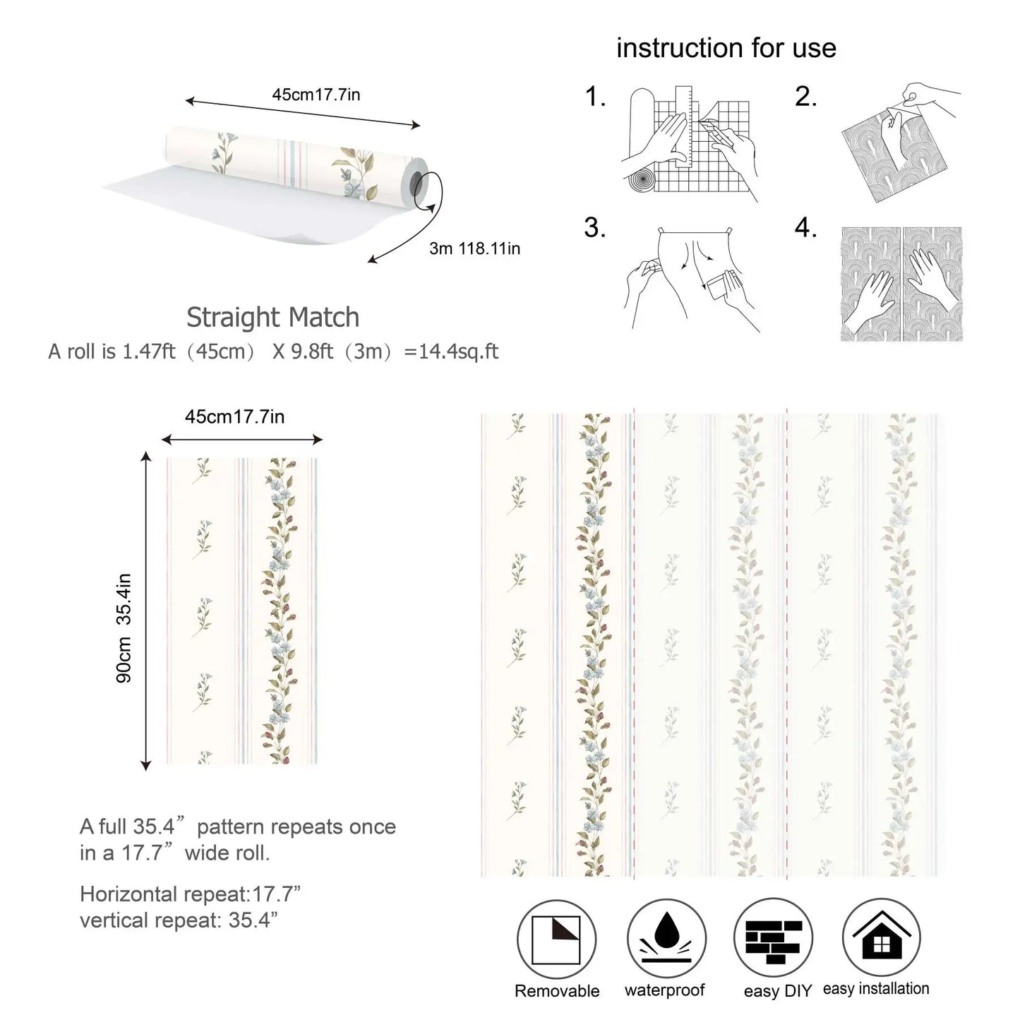 Modern Leaf Peel & Stick Wallpaper – Minimalist Waterproof Wall & Cabinet Décor