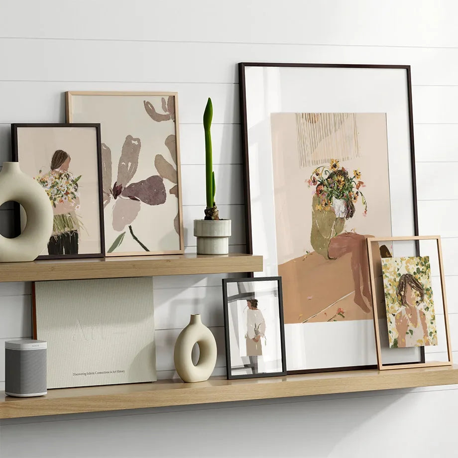 Abstract Girl Flowers Canvas Wall decore – Nordic Living Room Decor