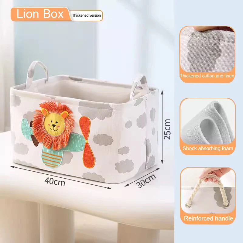 Folding Linen Storage Basket with Handles – Fabric Organizer for Closet, Toys & Laundry