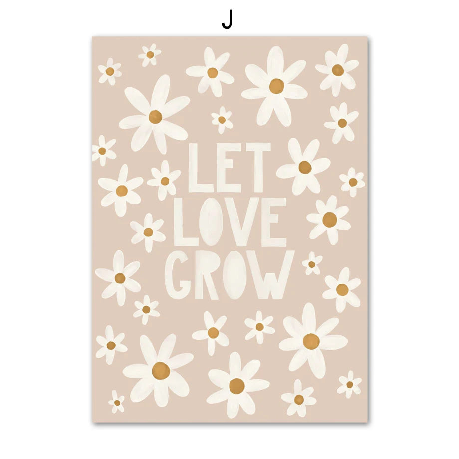 Boho Animal Nursery Wall Art – Rabbit, Mouse & Goose Canvas Posters