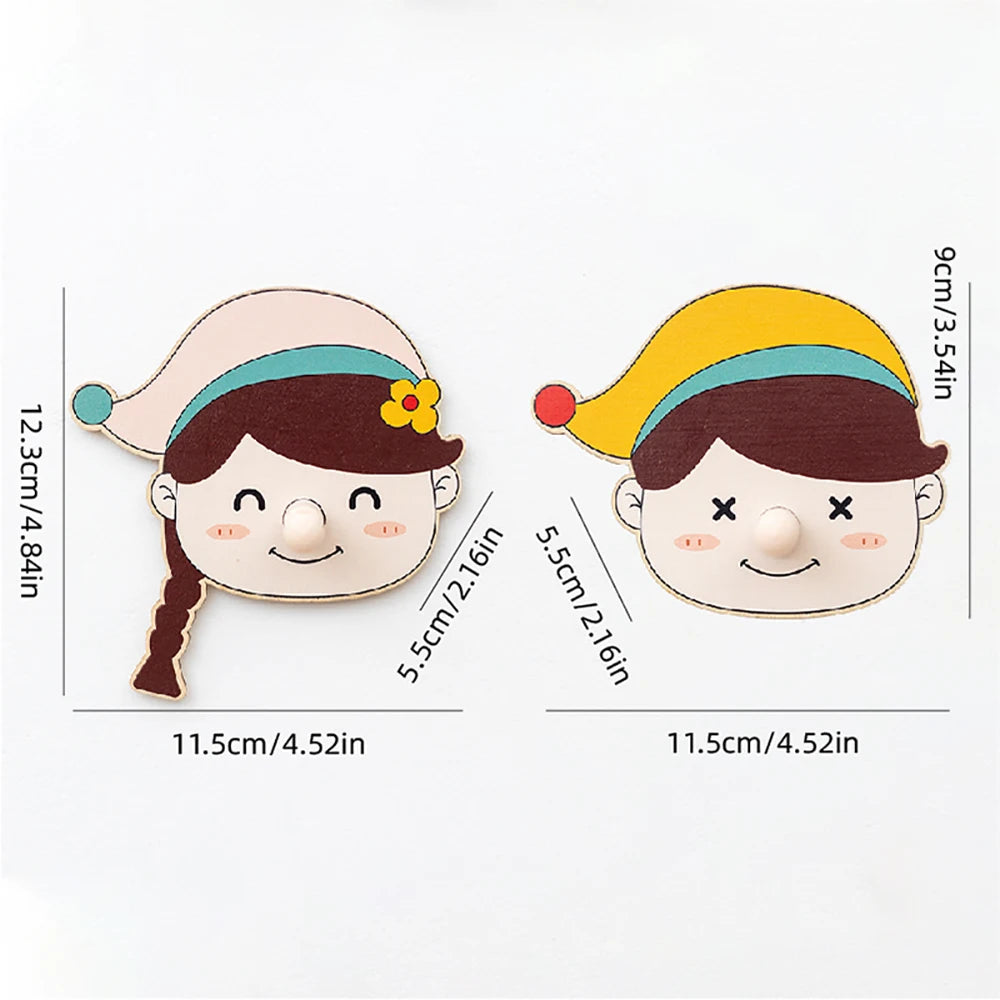 Pinocchio Long Nose Hook – Cute Wooden Wall Hook & Fridge Magnet