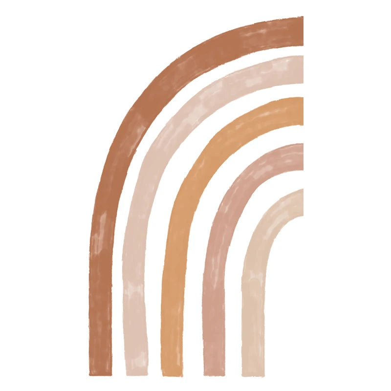 Half Rainbow Watercolor Wall Decal – DIY Home Decor