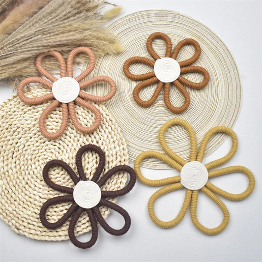 Handwoven Daisy Flower Wall Hanging – Kids & Nursery wall Decor