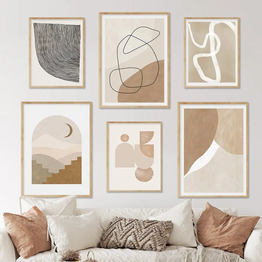 Abstract  Geometric Wall Art – Minimalist Canvas Decor