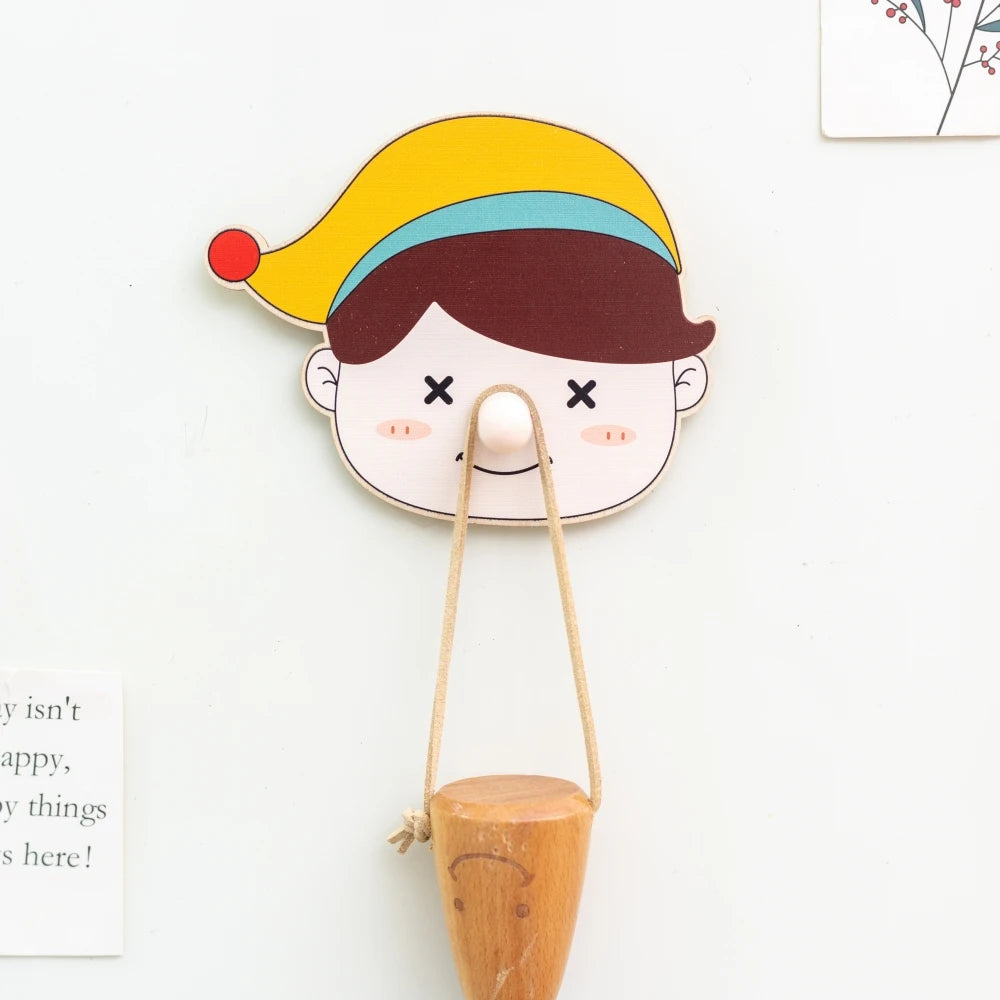 Pinocchio Long Nose Hook – Cute Wooden Wall Hook & Fridge Magnet