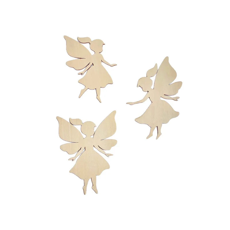 Nordic Wooden Fairy Wall Stickers – DIY Kids Room & Nursery Décor Set