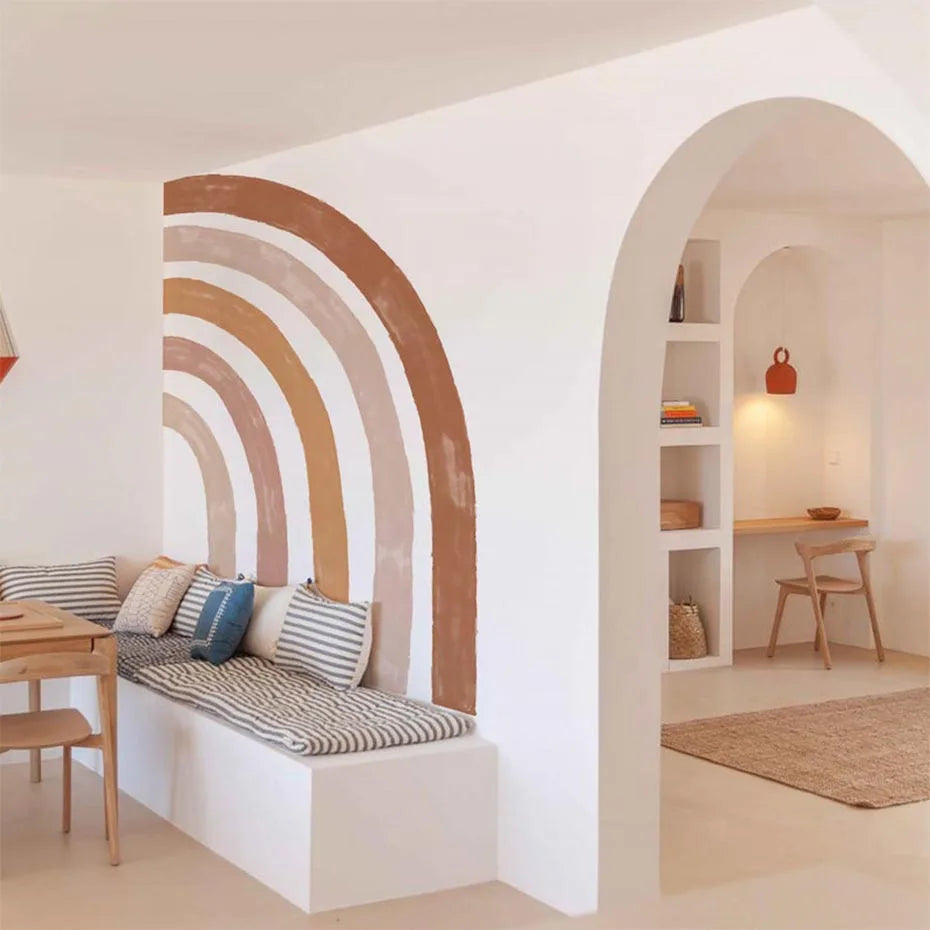 Half Rainbow Watercolor Wall Decal – DIY Home Decor