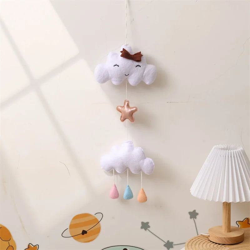 Nordic Felt Rainbow Garland – Cloud & Star Wall Hanging Nursery Décor