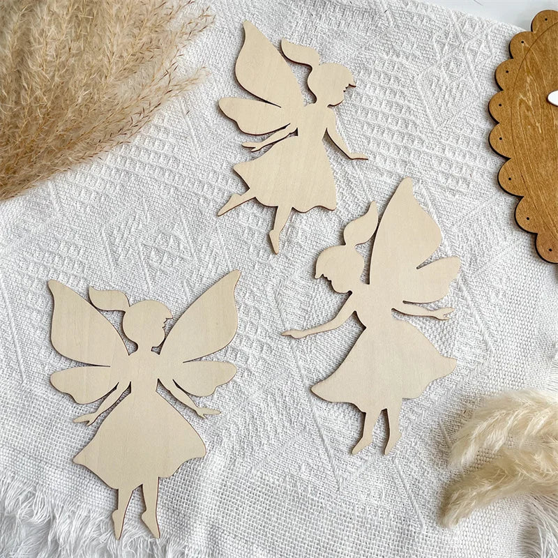 Nordic Wooden Fairy Wall Stickers – DIY Kids Room & Nursery Décor Set