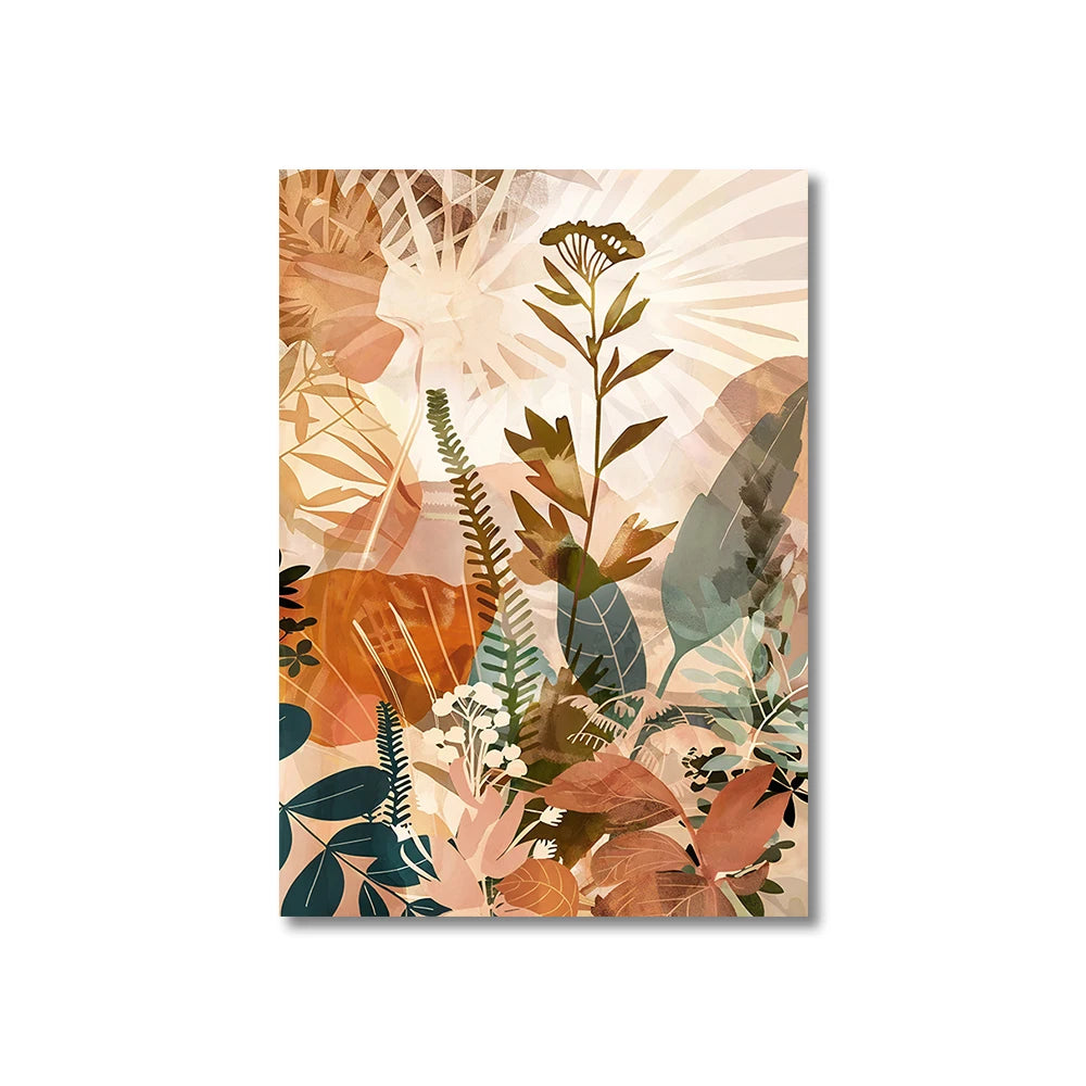 3-Piece Floral Abstract Canvas Wall Art Set – Modern Botanical Prints
