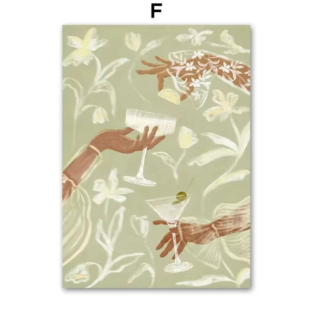 Abstract Girl & Floral Vase Canvas Wall decore – Modern Living Room Decor