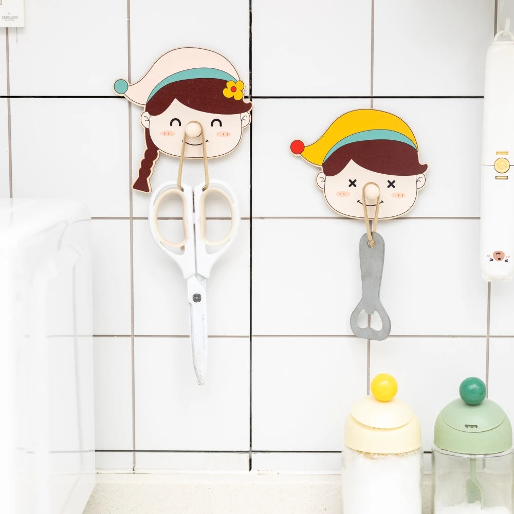 Pinocchio Long Nose Hook – Cute Wooden Wall Hook & Fridge Magnet