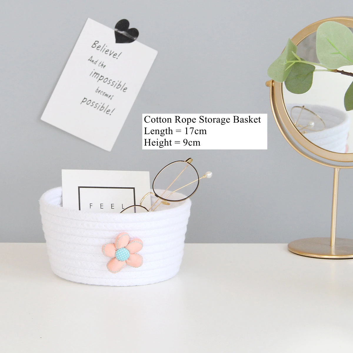 Cotton Rope Storage Baskets , Baby Toys,  Small Organizer Box