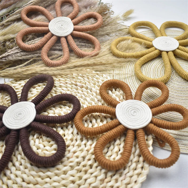Handwoven Daisy Flower Wall Hanging – Kids & Nursery wall Decor