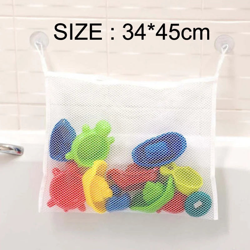 Cartoon Baby Bath Toy Organizer – Suction Mesh Storage Bag for Kids