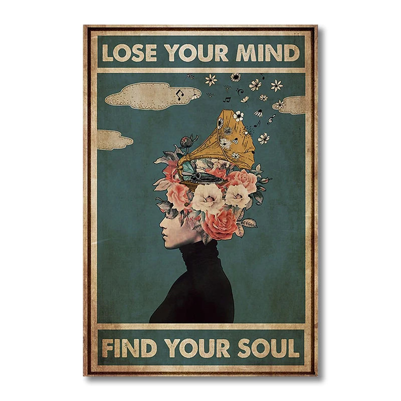 Lose Your Mind Find Your Soul Vintage Music Poster – Retro Wall Art Print