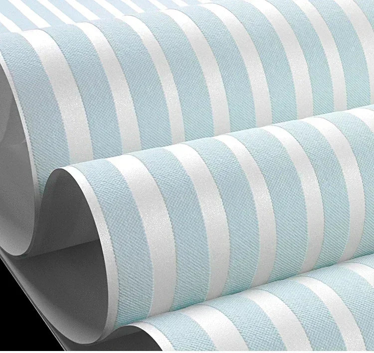 Modern Vertical Stripe Wallpaper – Pink & Blue Elegant Wall Decor