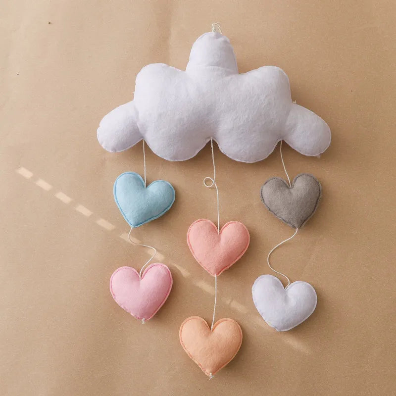 Nordic Felt Rainbow Garland – Cloud & Star Wall Hanging Nursery Décor