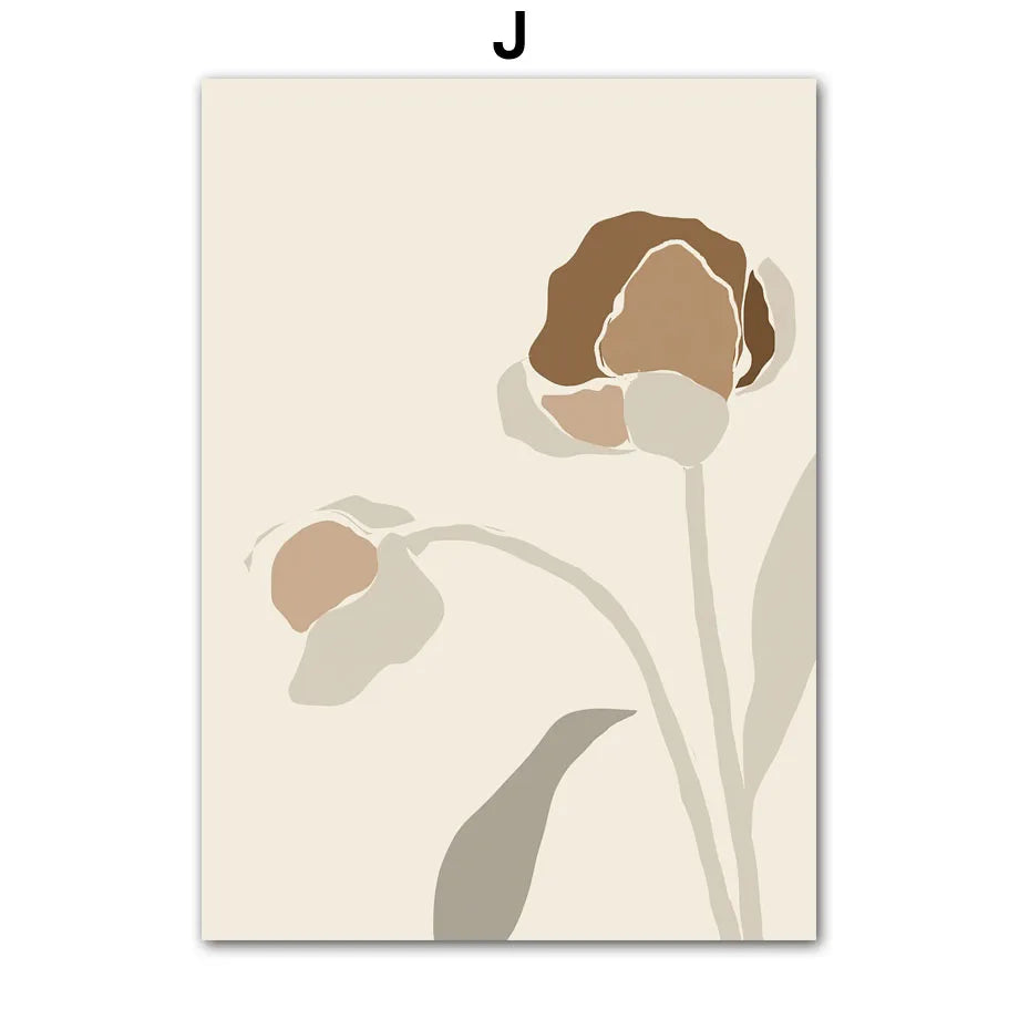 Abstract Girl Flowers Canvas Wall decore – Nordic Living Room Decor