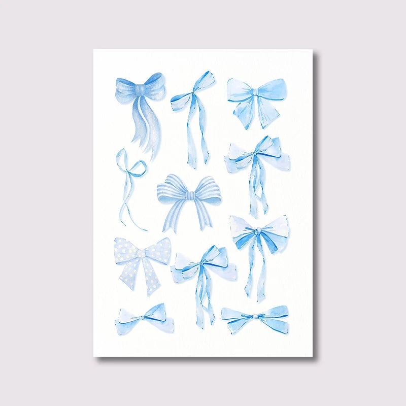 Trendy Pink Bow Wall Art Set of 3 – Preppy Watercolor Room Décor