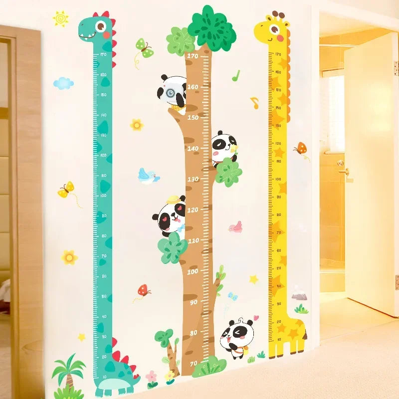 Cartoon Giraffe Height Measure Wall Sticker – Kids Room Decor