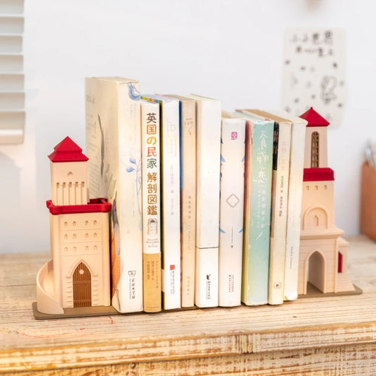Castle Bookends Set – Decorative Adjustable Book Holder