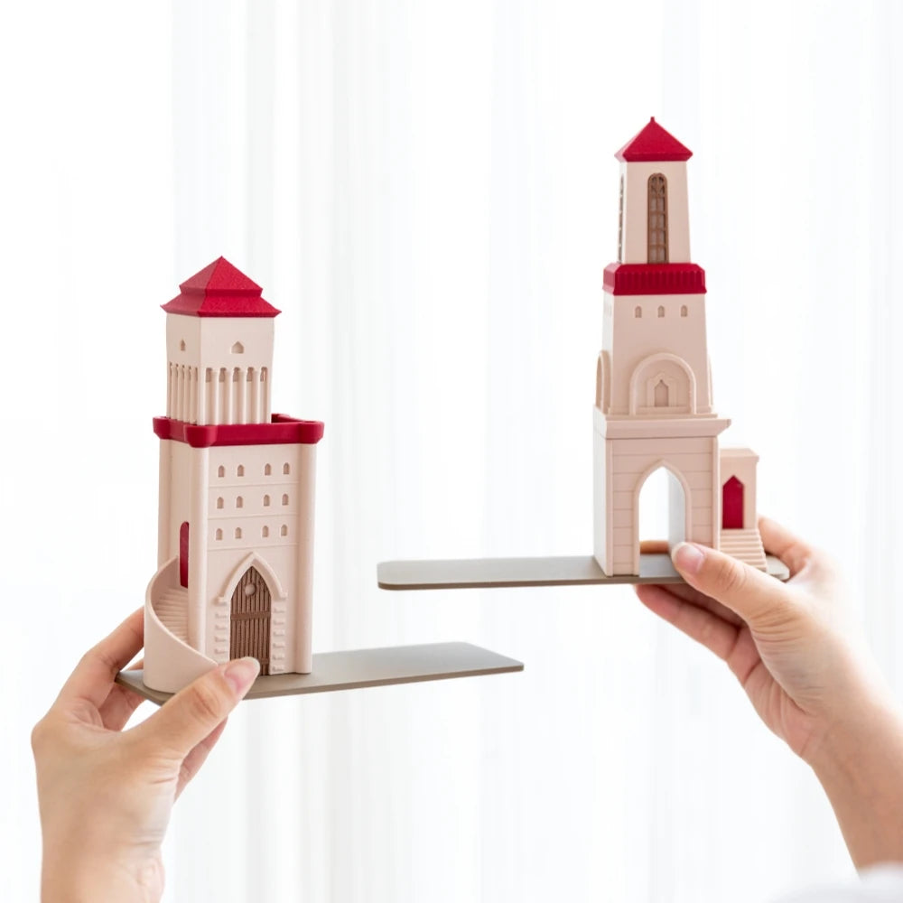 Castle Bookends Set – Decorative Adjustable Book Holder