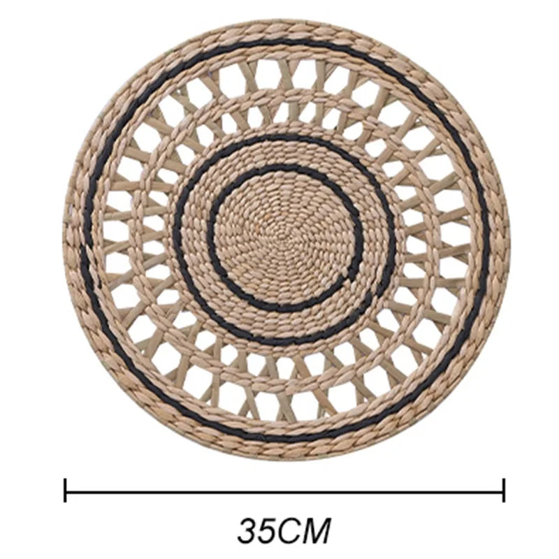 Handwoven Straw Wall Hanging – Aesthetic wall Decor